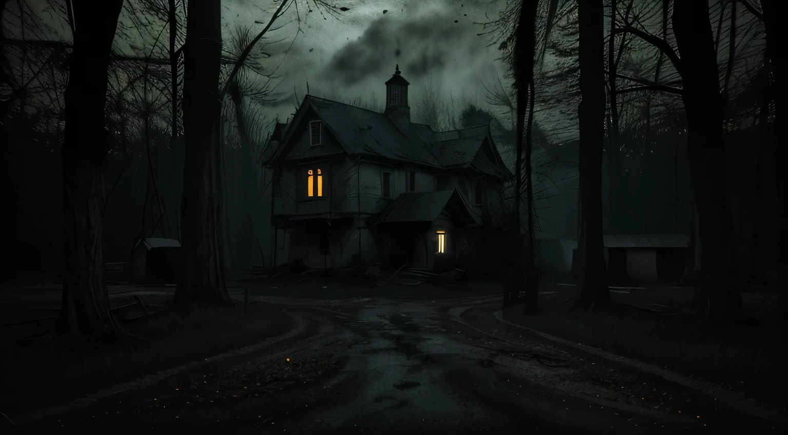 horror In a small, secluded town nestled deep within the woods,Darkness
