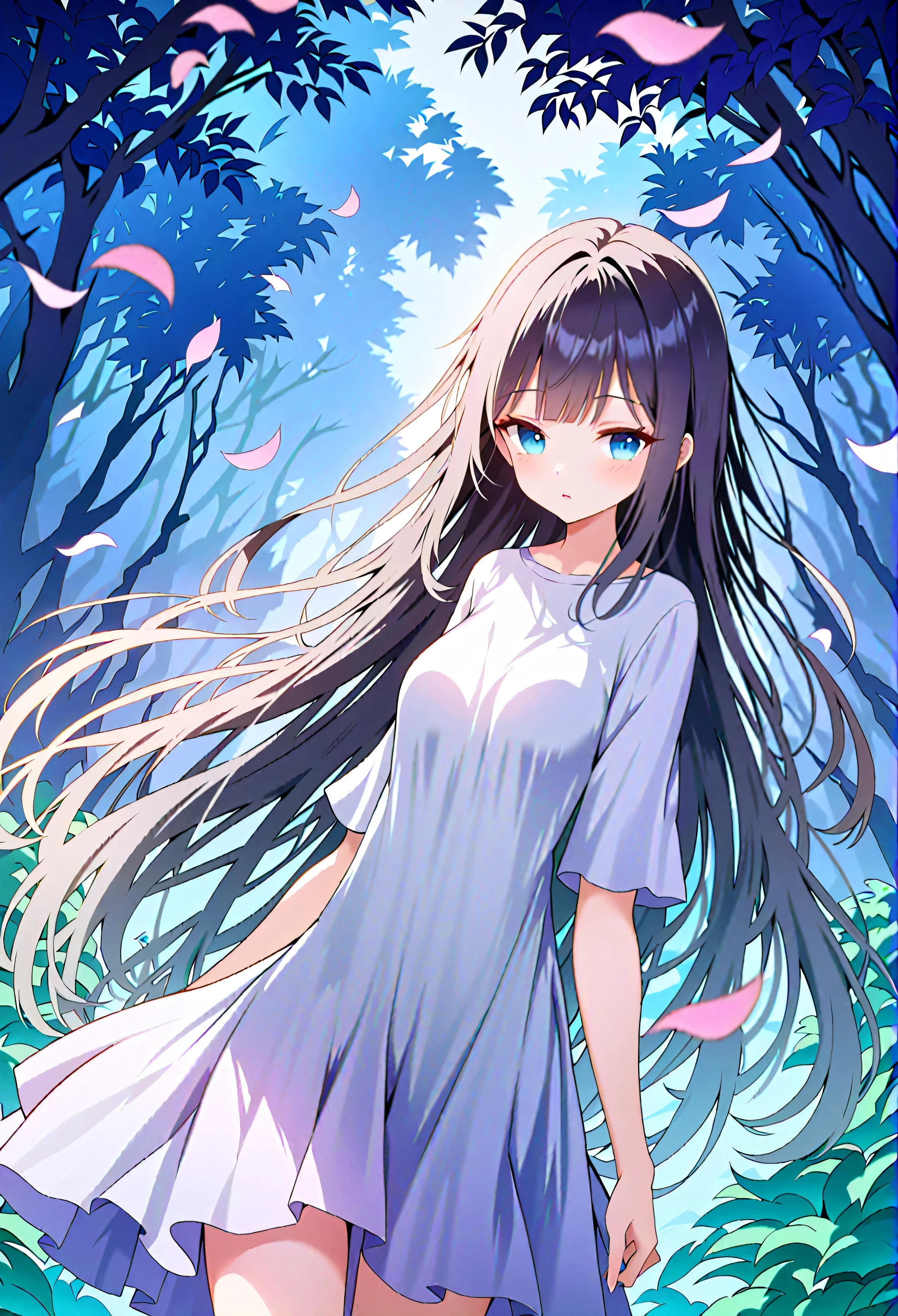 A girl in a garden, masterpiece, best quality, high quality, highres, absurdres, 1girl, glitch art, (digital distortion:1.2), pixelated fragments, data corruption, colorful noise, visual chaos, contemporary aesthetics, vibrant colors, surreal abstraction, vibrant flora, sunlight streaming through trees, dreamy atmosphere, delicate petals, lush foliage, serene expression, ethereal beauty, detailed features, long flowing hair, subtle shadows, soft pastel tones, mesmerizing composition, intricate patterns, harmonious blend of colors, captivating visual narrative, magical ambience, natural lighting