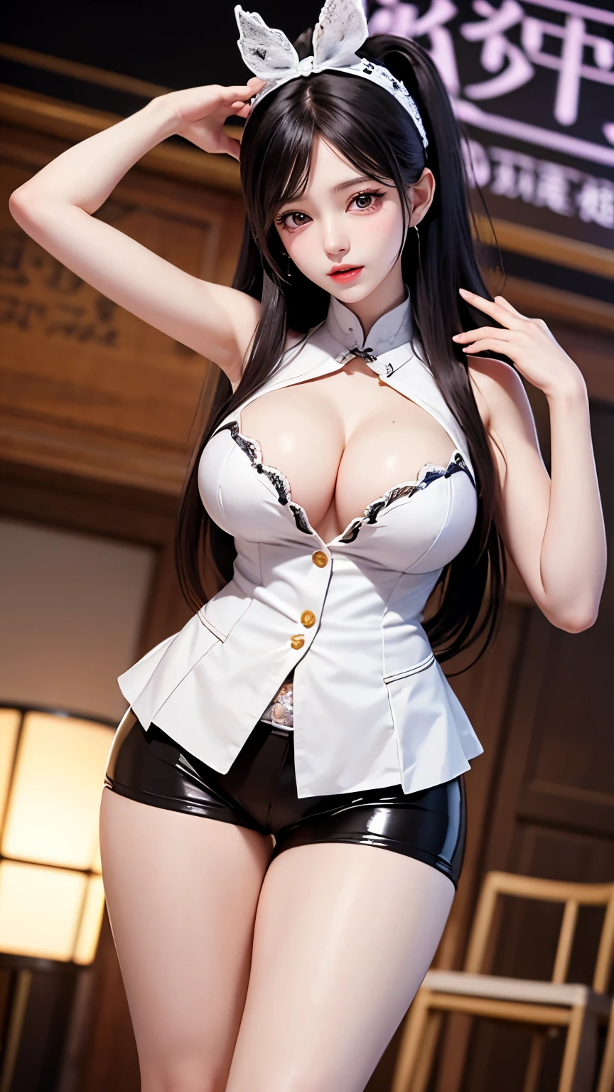 (Very delicate and beautiful:1.2)super model,,Big Breasts,Beautiful breasts,voluptuous,【bike shorts】,,【3girls】,,highest quality, High resolution, 8K,, Large Breasts,, Vivid details, ,Idol Group,mini skirt,Low - Angle,