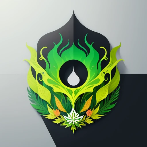 (highres,ultra-detailed),(vector logo:1.1),colorful,illustrative,green plant leaf,marijuana,stylized graphic,vector graphics,abstract concept,modern design,eye-catching,artistic composition,professional,advertising,brand identity,clean lines,simple yet impactful,memorable,fresh and vibrant,positive energy,organic and natural,botanical element,iconic symbol,unique visual representation,creative expression,purposeful shapes,playful concept,harmonious color palette,contrast,sharp focus,high-quality illustration,versatile usage,scalable design,flexible format,vector format,suitable for printing and digital media,logo variant,identity branding,marketing materials,website,app icon,vector file capability,image editing software compatibility,artistic versatility.
