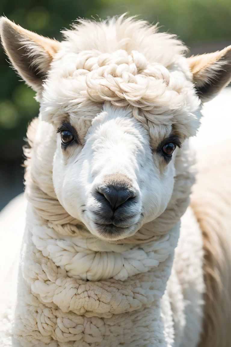 Alpaca, white whool,