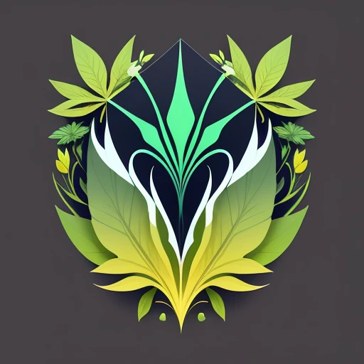 (highres,ultra-detailed),(vector logo:1.1),colorful,illustrative,green plant leaf,marijuana,stylized graphic,vector graphics,abstract concept,modern design,eye-catching,artistic composition,professional,advertising,brand identity,clean lines,simple yet impactful,memorable,fresh and vibrant,positive energy,organic and natural,botanical element,iconic symbol,unique visual representation,creative expression,purposeful shapes,playful concept,harmonious color palette,contrast,sharp focus,high-quality illustration,versatile usage,scalable design,flexible format,vector format,suitable for printing and digital media,logo variant,identity branding,marketing materials,website,app icon,vector file capability,image editing software compatibility,artistic versatility.