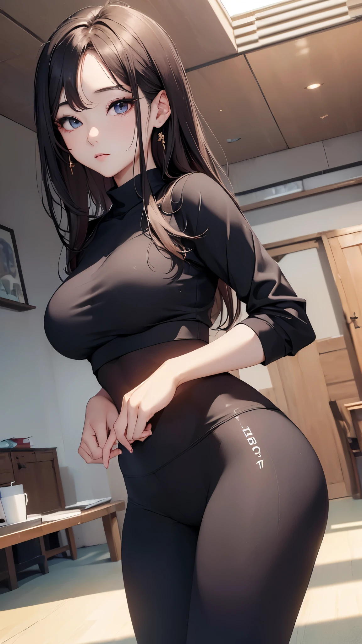 (((masterpiece))),(((High resolution)))、(((8K)))、(((perfect face)))、(((Korean idol)))、25 years old, (yoga pants), look at the camera, ((top quality eyes)), top quality face, detailed texture