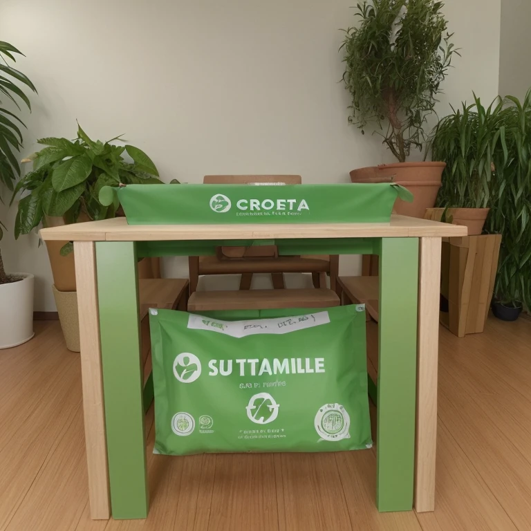 Crea una mesa para promocionar productos sustentables