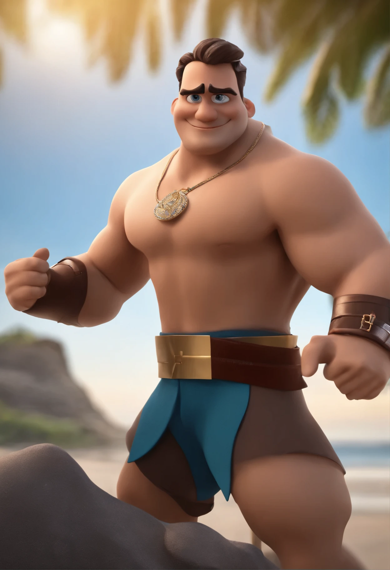 Personagem de desenho animado com meu rosto usando uma camisa azul, um personagem animado, Caractere estilizado, animation style rendering, 3D estilizado, Arnold Maya rendering, Stylized 3D rendering, toon render screenshot, Personagem 3D, Personagem 3D, Stylized 3D rendering, 3D character rendering, personagem de desenho animado, Personagem de close up, Pose de personagem, (Estilo Pixar) (parte mestre:1.2) (Bokeh) (melhor qualidade) (pele detalhada) (textura detalhada) (8k) (argila) (cinematic lighting) (sharp focus,Senta e vaza a parte superior do corpo