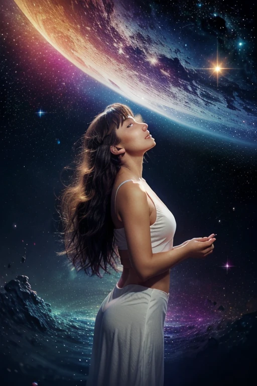image to reflect the following lyrics: The secret of self-acceptance is realizing your uniqueness in the entire universe. No one will ever have your song to sing: Through all eternity will be yours alone. Your primary task in life is to learn to sing that song to perfection.
