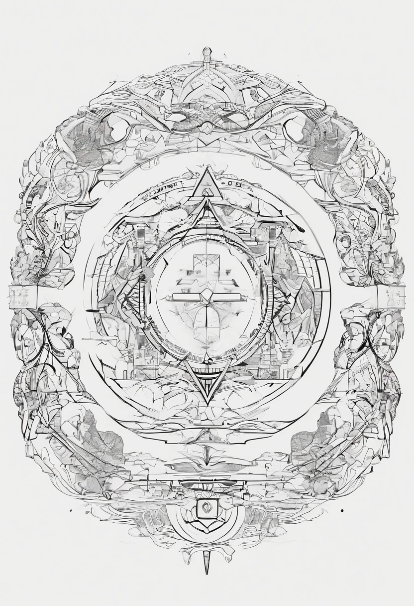 AI logo mark、Fantasy、Round、magic circle
