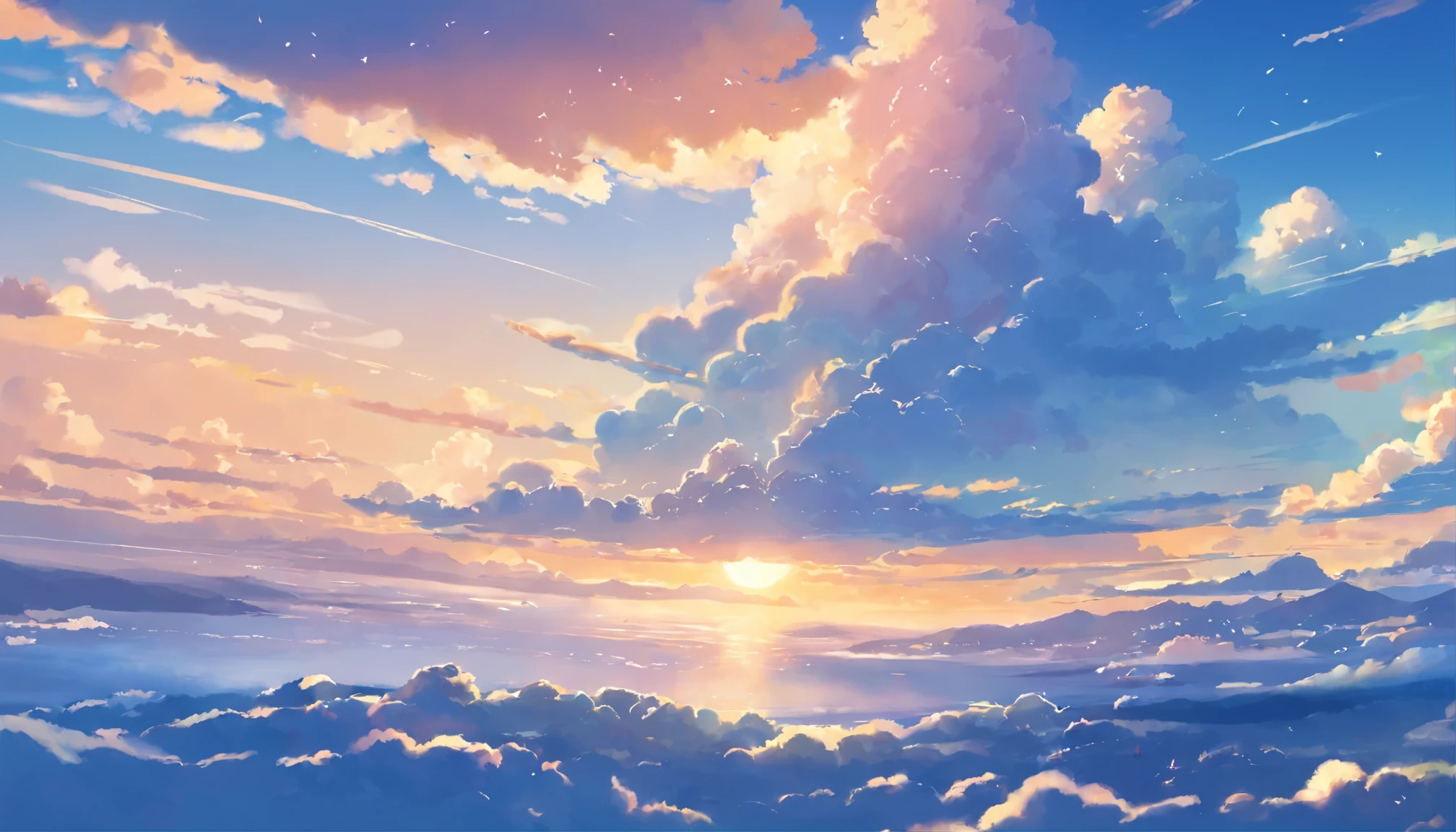 ((best quality)), ((masterpiece)), (detailed), sea of clouds,No people