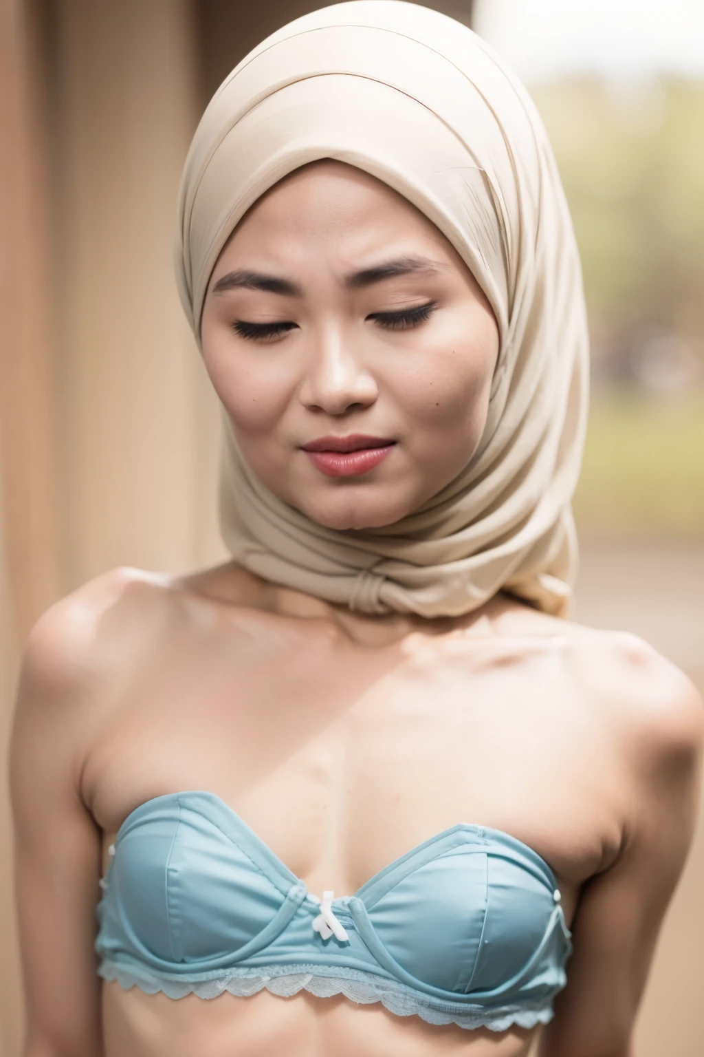 ((LIGHT GREEN)), ((Big Tits:0.6)), ((Flat Chest:1.6)), Wear sunglasses and act like Rosyam, ((Closed Eyes)), ((Strapless Colourful bra Flat Chest)), Naked, Angry pose, Angry face, (((HIJAB MALAY GIRL))), masutepiece, High quality, UHD 45K, Realistic face, Realistic skin feeling , A Japanese Lady, , , Very cute and baby-like face, (((FLAT CHEST))), (MATRIX WORLD), ((look In front at the camera and SADNESS)), ((())), (((CUTE GIRL))), ((PEACH PASTEL LIPS)), ((SATIN LACE)), ((CHUBBY)), ((UNDRESS)). Brown, Flat Chest, Wearing G-String. Sitting, from behind view up, seductive pose, (Small face)
