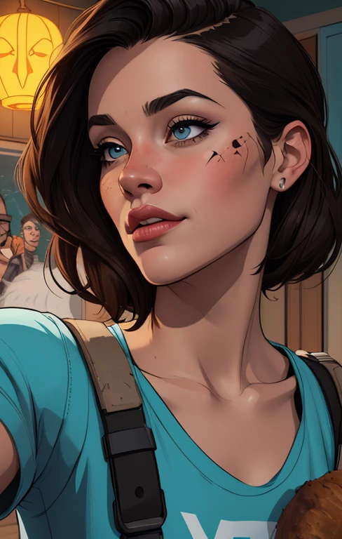 VeronicaCipher portrait mode Cartoon style digital illustration GTA style ((tronco selfie, feliz)), obra de arte, melhor qualidade, ultra-detalhado, Sozinho, a close-up, Cartoon style, GTA-style digital illustration of a bunch of different women with different hairstyles, arte do personagem Charlie Bowater, character headshot concept art, Estilo de arte de Charlie Bowater, arte de retrato de personagem, Arte impressionante de personagens, game characters head designs, pintura de desenhos de personagens, design de personagens de alta qualidade, penteados femininos, character illustrations, neoartcore e charlie bowater, estilo de charlie bowaterestmontanha, luvas, sweater, tem, lanterna, floresta, pedras, rio, madeira, smoke, Sombras, contraste, clear sky, analog style (olhe para o visualizador:1.2) (textura da pele) (film grain:1.3), (tom quente, tom quente) :1.2), fechar-se, Cinematic Light, side lighting, ultra high resolution, melhor sombra, CRU, tronco,  , wearing kodak vision 3 pullover,style Cartoon style digital illustration GTA style portrait mode Character woman atompunk style Fallout 4 black hair actress Ella Purnell with battle marks Cartoon image of a woman .Ilustracaoo estilo desenho animado, estilo de arte dos desenhos animados, estilo de arte dos desenhos animados, digital illustration style, estilo atompunk design de personagens altamente detalhado, arte digital detalhada coragem,actress Ella Purnell Forest fan art, Design de cabelos pretos personagens de retrato, beautiful digital illustration, retrato de alta qualidade, Arte em quadrinhos, mulher jovem cabelo com transas lindas . Eyelined eyes Medium large bust and wonderful sexy clothes. image expression of sexual desire from waist to head illustration atompunk style Fallout 4 The perspective is from below, enfatizando a majestade e o poder da Gigante."atriz Ella Purnell cabelos pretos uma mulher de