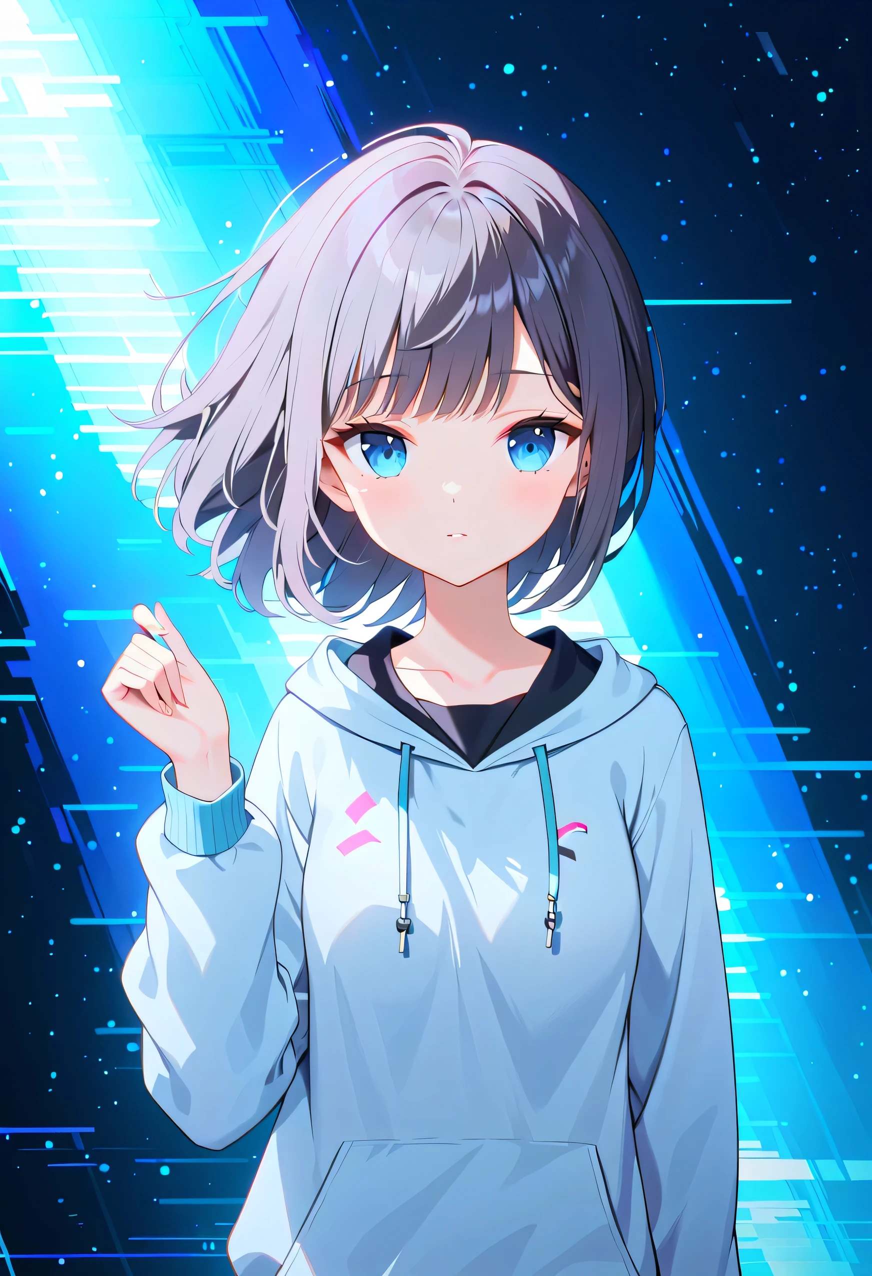 masterpiece, best quality, high quality, highres, absurdres, 1girl, glitch art, (digital distortion):1.2, pixelated fragments, data corruption, colorful noise, visual chaos, contemporary aesthetics, lily (vocaloid), anime style digital art, anime style work, anime digital art, ultra hd anime wallpaper, anime styled digital art