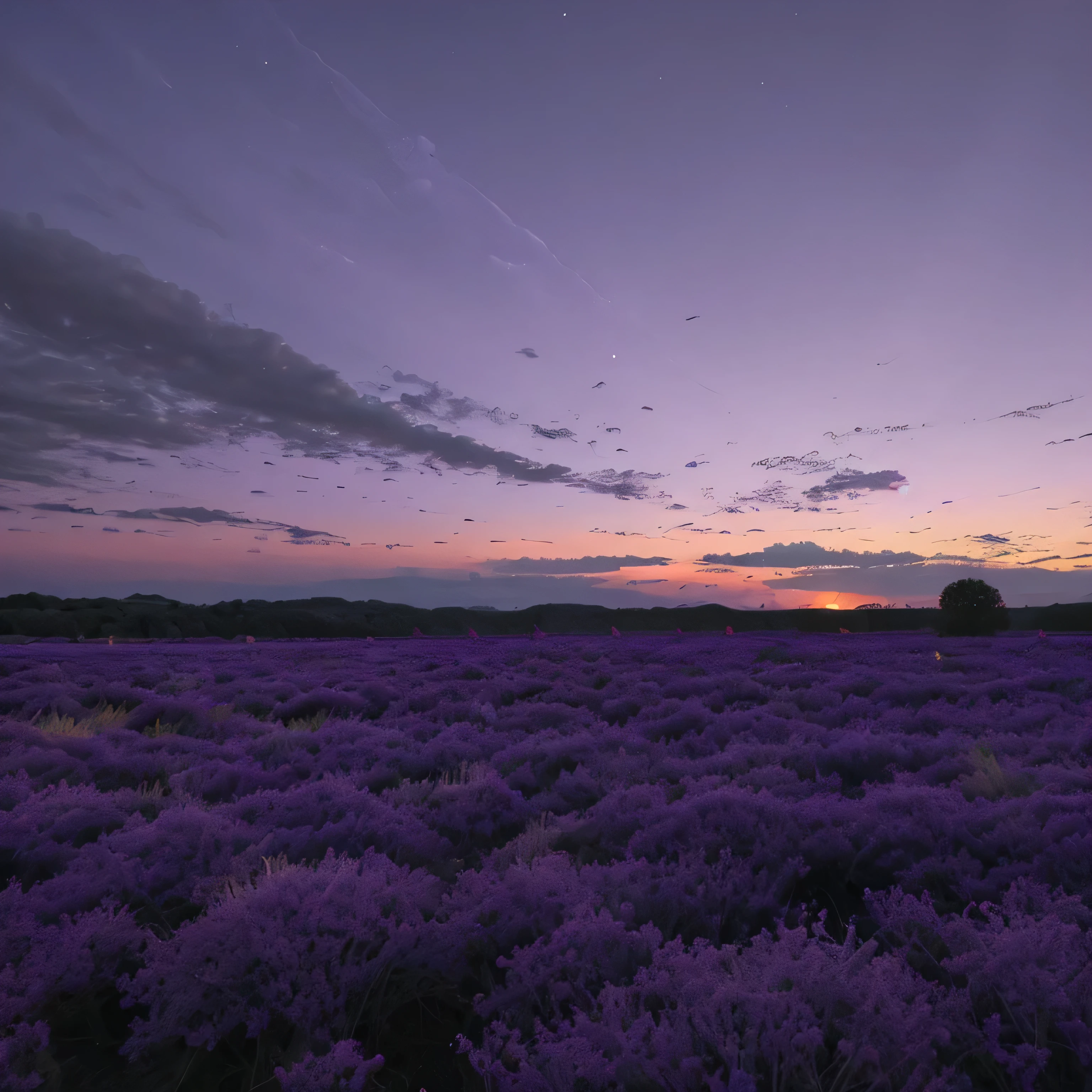 Bright purple sky 