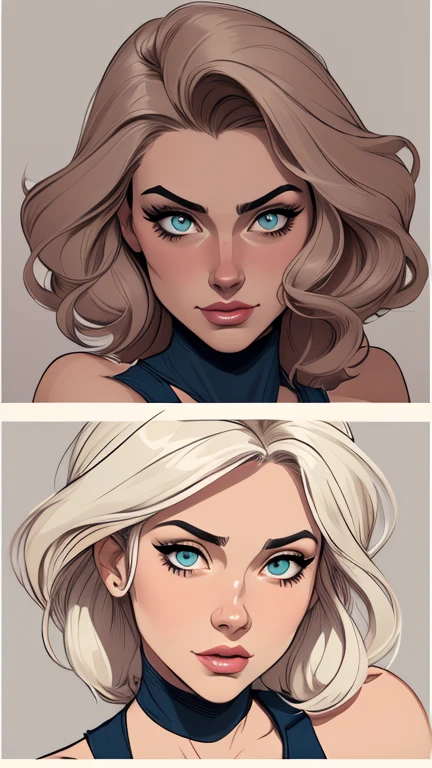 Personagem mulher ninja com marcas de guerras Imagem de desenho animado de uma mulher .Ilustra??o estilo desenho animado, estilo de arte dos desenhos animados, estilo de arte dos desenhos animados, digital illustration style, design de personagens altamente detalhado, arte digital detalhada coragem, Forest fan art, Design de personagens de retrato, beautiful digital illustration, retrato de alta qualidade, Arte em quadrinhos, mulher jovem cabelo com transas lindas . Beautiful lined eyes Medium large bust and wonderful sexy clothes. image expression of sexual desire from waist to head illustration 