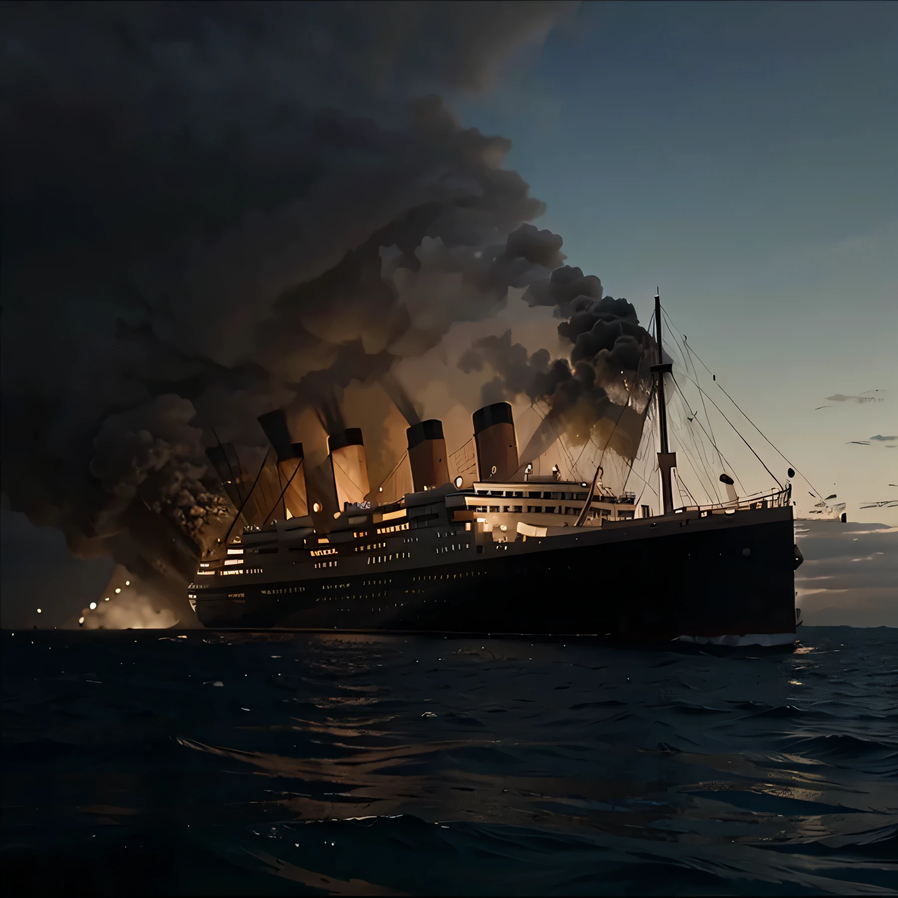 Titanic sinking photo
