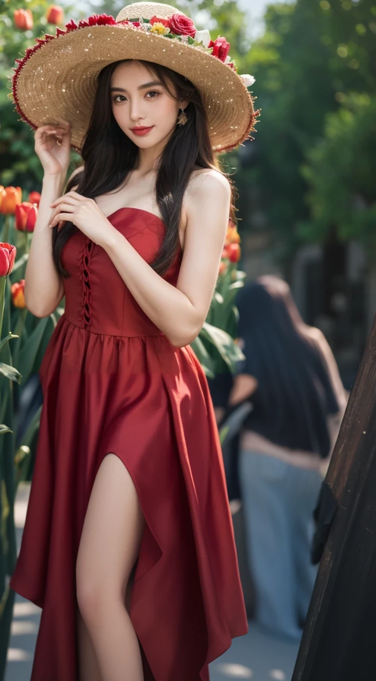 long red dress