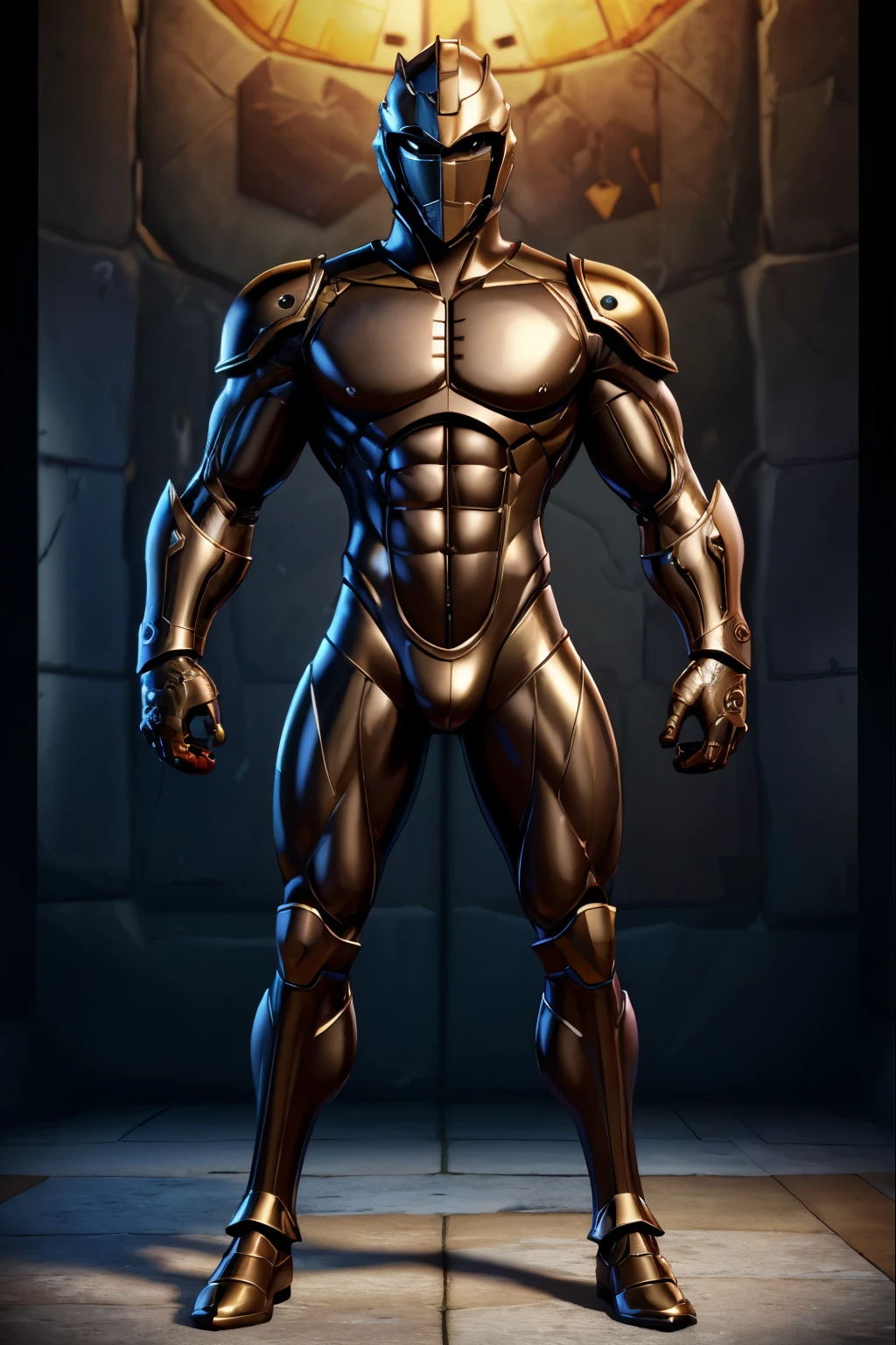 ((Best Quality, 8K, ultra-detailed, Masterpiece: 1.3)), 1boy, shiny skin, sharp, Perfect Body Beauty, realistic shaded perfect body, muscular male, (cute male face:1.1),("bodysuit, big bulge ":1.2),("leggins , armor":1.1),("glove, armor":1.1 ), helmet, helmet that covers the entire head, mask of an expressionless male face. (techwear)(dynamic pose:1.1), thigh , battle field , (bulge focus:1.2), 3d, cartoon