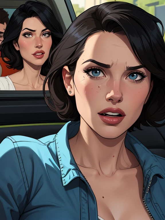 estilo de desenho animado:1.2), Geena Davis s Mulher brasileira desenho ART Artline mulher Imagem cartoon de uma mulher , roupas sensuais , garota super valente destemida , Ilustra??o estilo desenho animadocabelo preto ondulado, estilo de arte dos desenhos animados, estilo de arte dos desenhos animados, digital illustration style, design de personagens altamente detalhado, arte digital detalhada fofa, Fan art horror character design portrait, beautiful curly black hair digital illustration high quality portrait, arte em quadrinhos, retrato do design do personagem, Personagem feminina peituda, without clothes and with medium breasts, estilo desenho animado Geena Davis ficha de personagem, white Greek man with short very curly hair black and red utility jacket, motorist, alta qualidade, bonito, jeans azul claro, straight body hair, messy look, robusto e sujo, different facial expressions, corpo todo, camisa branca, masculine, Alto, Strongman revolver model 38 Viking style astronaut uniform Portrait style Cartoon style digital illustration GTA style Fallout 4 survivor wearing police uniform , He has black hair and a beard, he has an expression of anger and is stained with blood from battle, the scenery and destruction around him, Cartoon style, digital illustration, GTA style, portrait mode, with a model 38 revolver, astronaut uniform