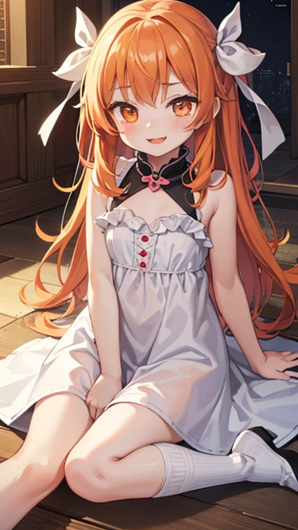 1girl,alone,masterpiece, 最high quality, high quality,Delicate features,,beautiful girl,Hyper_detailed,(((Game CG))), finely detaileded beautiful eyes and detaileded face,Glowing Skin, One_girl,, smile,blush,Open_mouth,:3 、()。night、((Flat Chast)),fool、Girl Brat、(((evil smile))）、Orange Hair、Orange eyes,Long Hair、Chast Focus、Horse&#39;s ears、((Extreme close up))、((Playboy Bunny))、((Sweaty、heart、💗、juice、vapor))、bed、Bat angle、Estrus