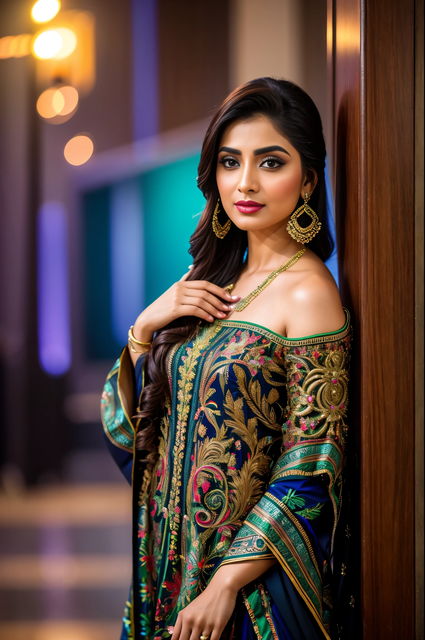 ((ultra realista)), (fotografia realista)), ((Super resolution)), ((imagem em 4K)), ((detalhes intrincados)), pakistani influencer model professional photography,