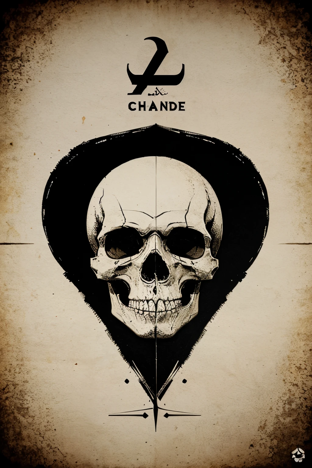 create a logo with that name Conde Estúdios ChamaVerso is a gaming company make a creative image that has a skull around poems