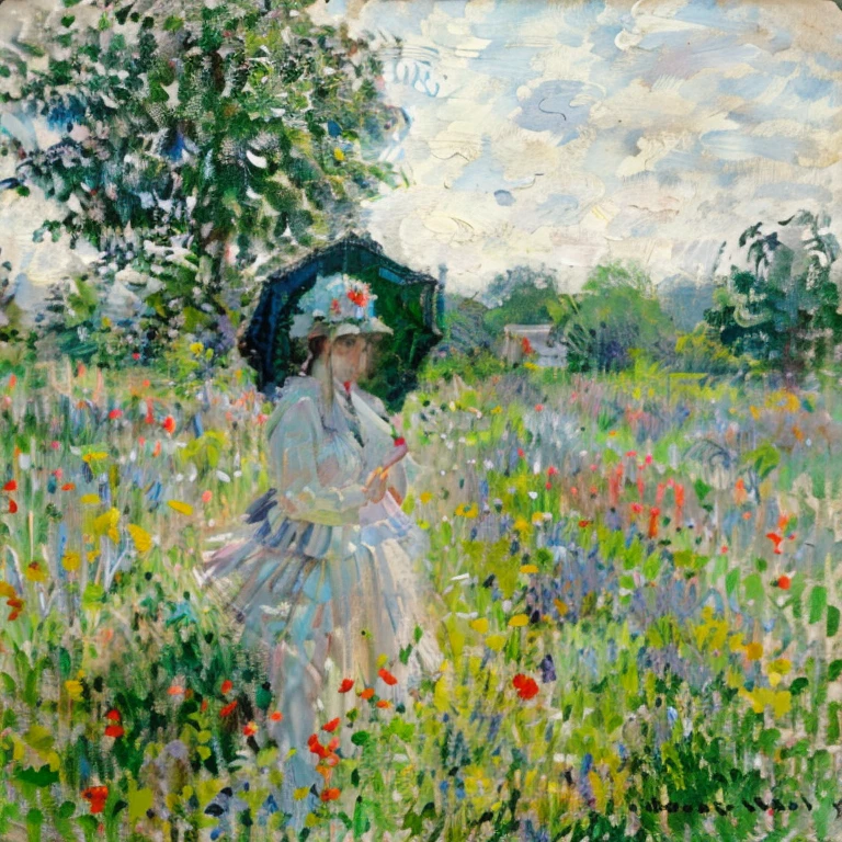A woman,Holding flowers,Standing on the roadside waiting for her husband