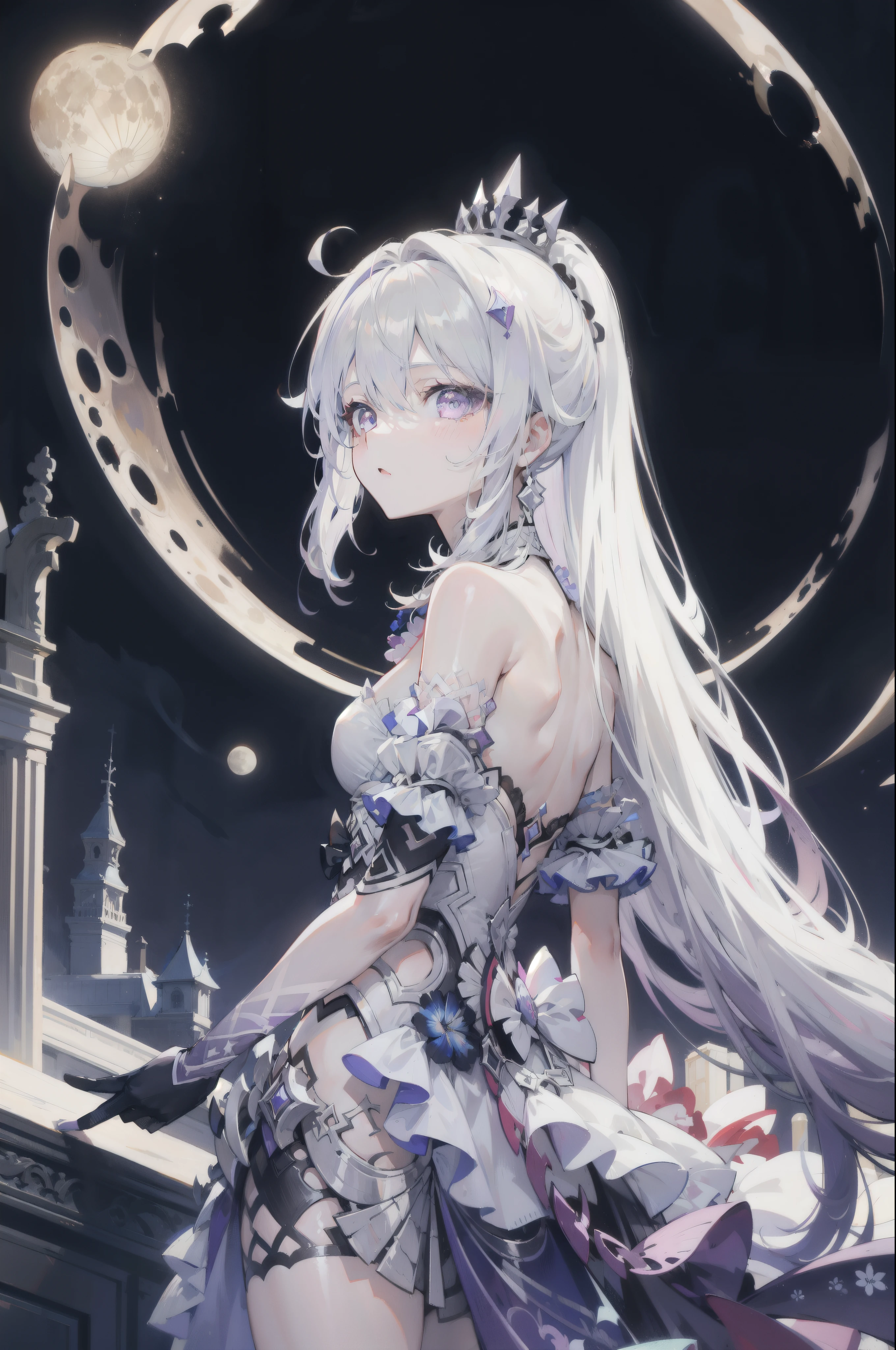 1 Girl, Solitary,Kiana Kaslana, Purple Eyes,Put your hands behind your back,A faint smile,(The face is rich in detail:1.2),(sitting:0.7),Glowing skin,lie,Open your mouth,
, outdoor,moon,
, Ultra Detail, (high resolution:1.1), best quality, (masterpiece:1.2), Movie Lighting,(very clear:1.1),