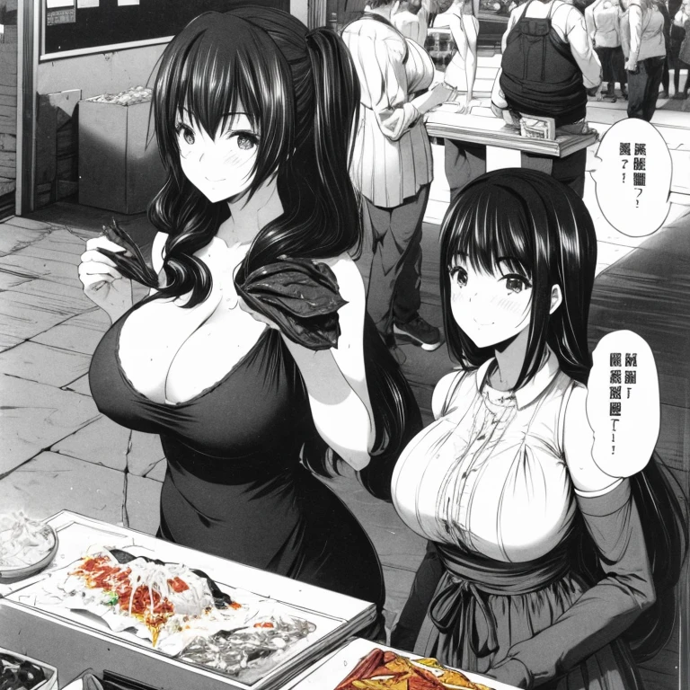 A woman making nachos at a food stall in a Mexican night street Tight clothing highest quality