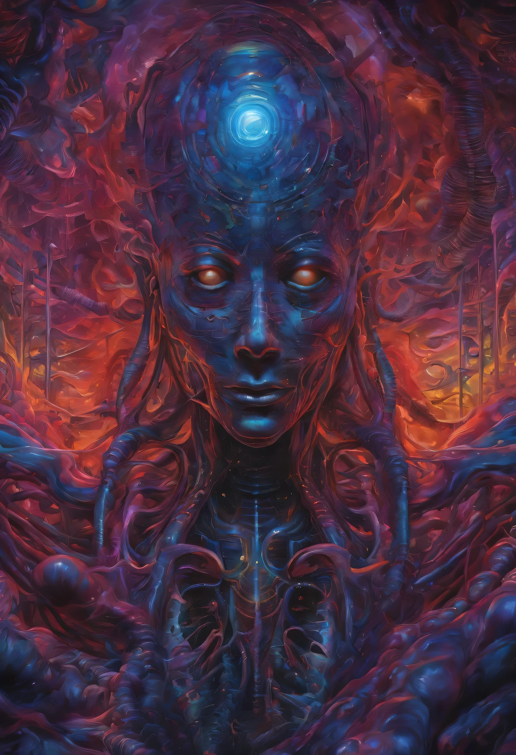 (body horror:1.4), (biomachine:1.3), (bloody:1.2), living being, (colorful:1.2), Hans Giger, many hands, (zentangle:1.2),
oil on matte canvas, sharp details intricate, highly detailed, digital painting, rich color, smooth, sharp focus, illustration, Unreal Engine 5, 8K, art by artgerm and greg rutkowski and alphonse mucha
(masterpiece,detailed,highres:1.2),