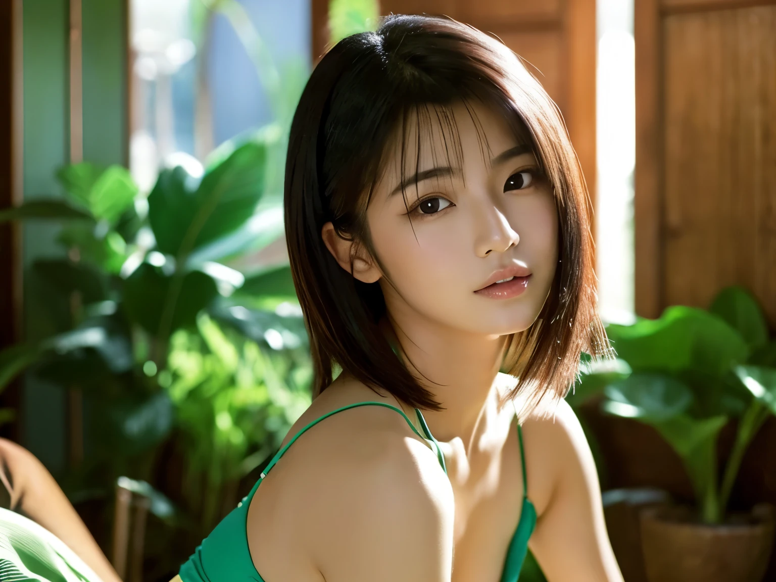 Mulher japonesa, 25 anos, rosto lindo, fantasia sexy
