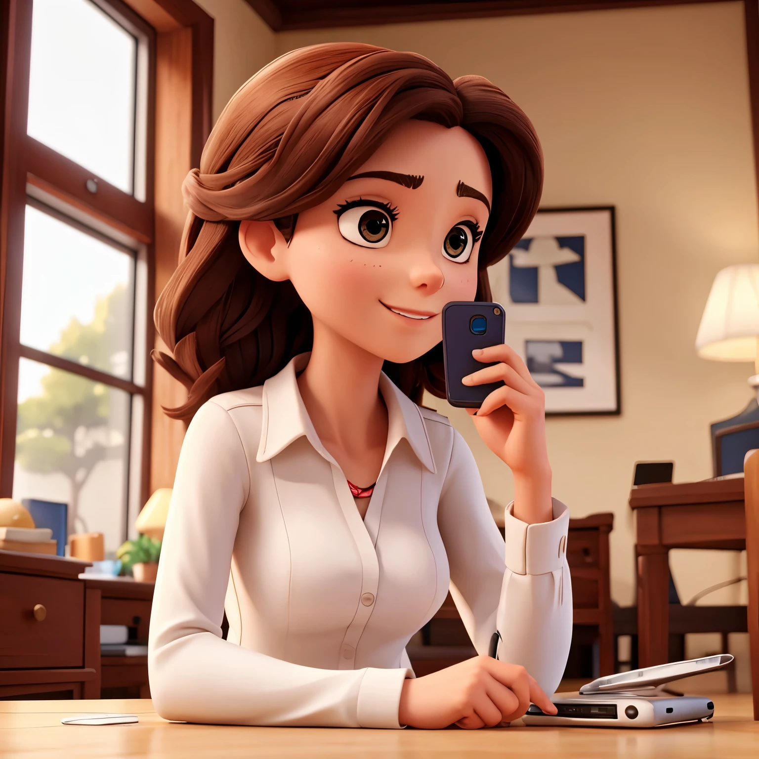 woman using her phone
