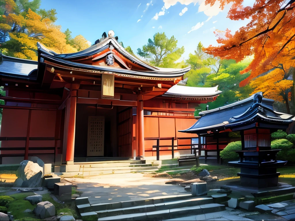 (highest quality:1.5), (masterpiece:1.5), background, japanese shrine
