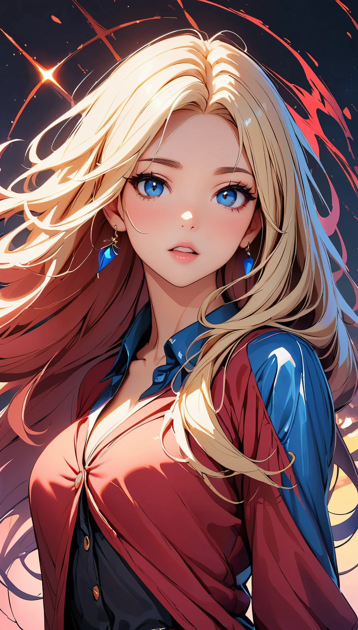 hot gaze, Hot, Rui々Beautiful lips, Glossy, Open Mouth, Leaking sigh, Ultra-high resolution, Accurate, Textured skin, Face Up Shot, Surrealism, The beauty and danger of growing from a girl to an adult, A symbol of miraculous beauty.