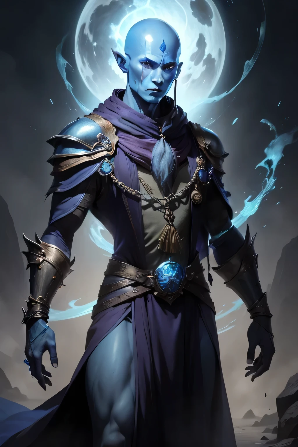 Wizard's clothes, Fantasy clothing, Fantasy Wizard's Clothes, amulet, crystal,depth,8k