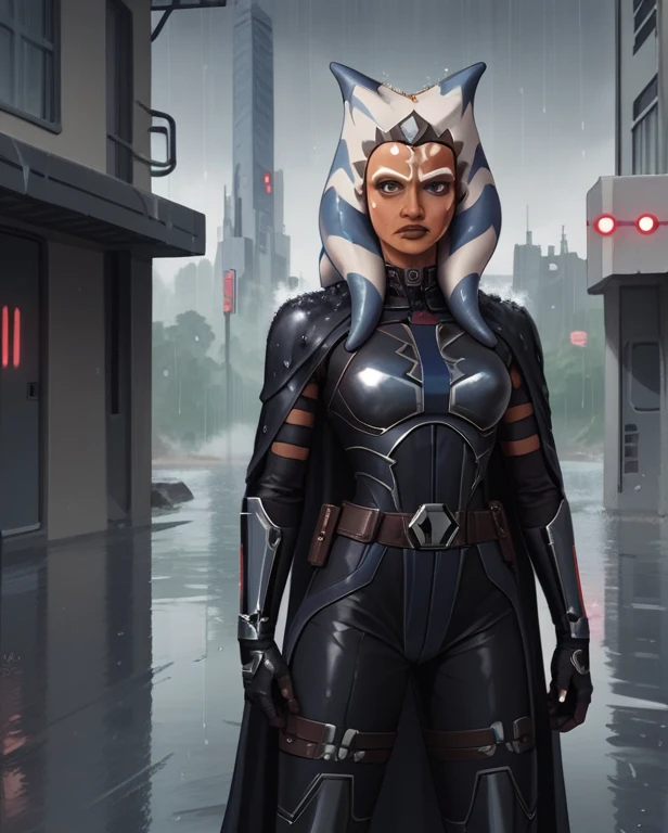 score_9,score_8_up,score_7_up,score_6_up,
ahsoka, bo katan armor
body, wet,    split, standing on 2 legs,
armor,gloves,black bodysuit,latex black cape,belt,rain,
science fiction,sith base, star wars, outdoors,  rain, 
solo,