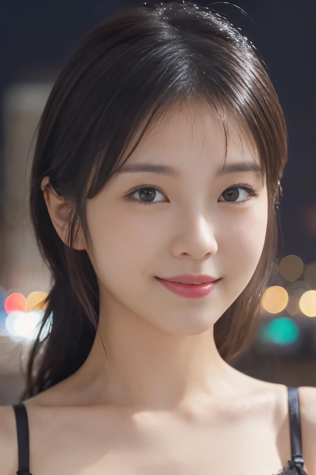 tmasterpiece,Highest image quality,insanely details,Delicate Face Portrayal,((Casual wear)),8K分辨率,Delicate face,Lover's smile,Cute peerless beauty,Delicate translucent eyes,Long silver messy hair,street,(Gorgeous light and shadows),Soft focus,Real Shadow,8K HD,upperbody closeup,depth of fields,Beautiful smooth collarbone,Medium chest,ultraclear,From above