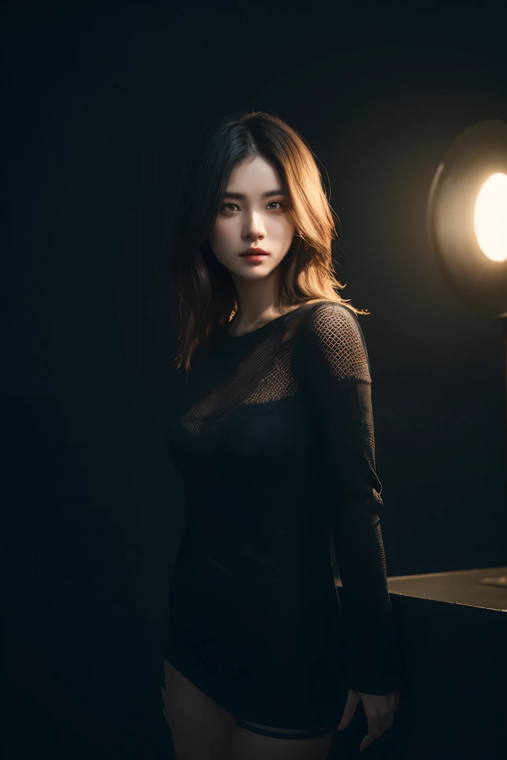,3D, A beautiful cyberpunk female image,battledress,hdr(HighDynamicRange),Ray traching,NVIDIA RTX,Hyper-Resolution,Unreal 5,Subsurface scattering、PBR Texture、post-proces、Anisotropy Filtering、depth of fields、maximum definition and sharpness、Many-Layer Textures、Albedo e mapas Speculares、Surface coloring、Accurate simulation octane rendering of light-material interactions、Two-colored light、largeaperture、Low ISO、White balance、the rule of thirds、8K raw data、blackstockings。