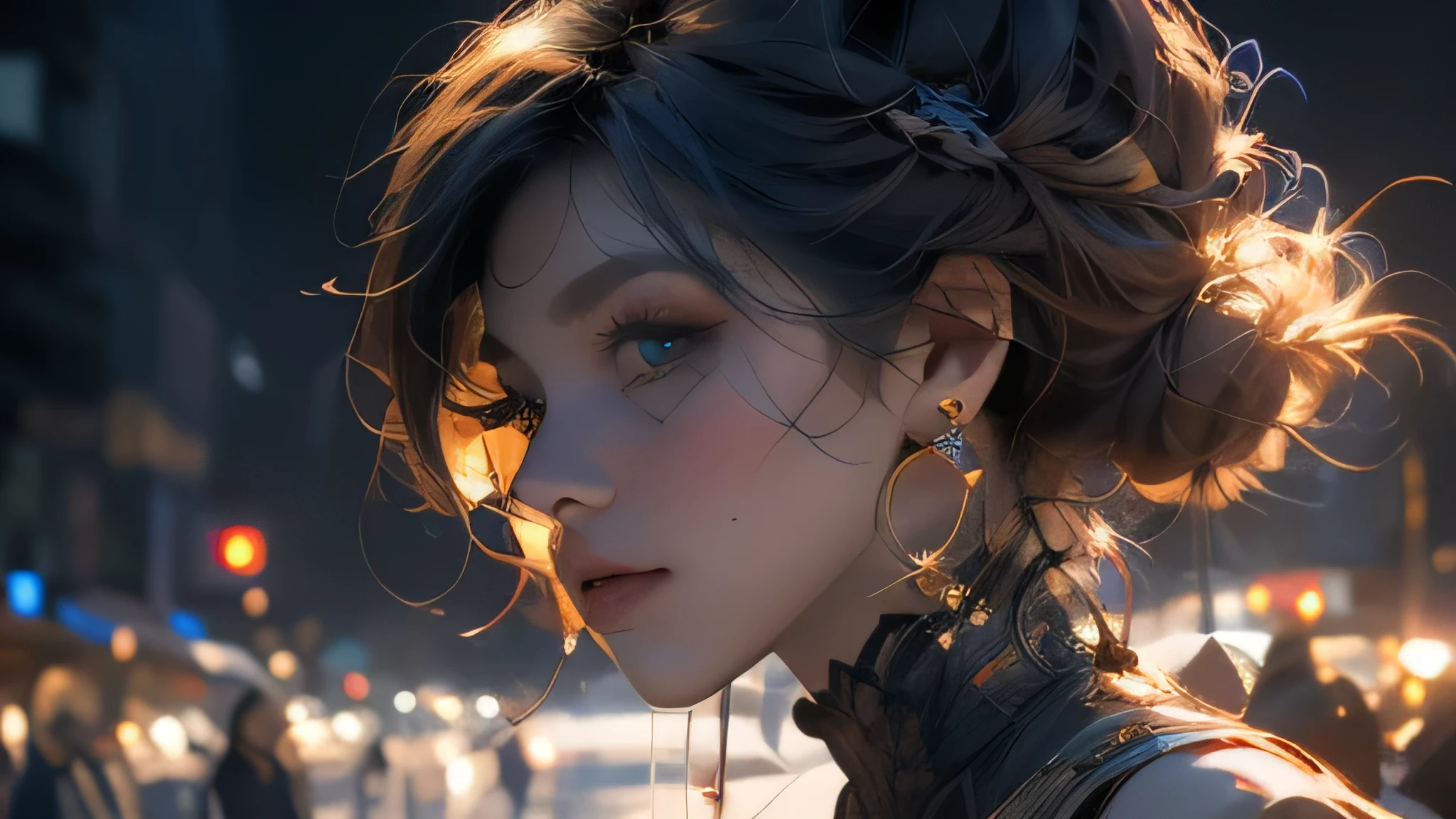 (photo:1.2),((photorealistic:1.4))best quality ,masterpiece, illustration, Extremely refined, Extremely detailed ,CG ,Unity ,8k wallpaper, amazing, Fine details, masterpiece,best quality,official art,Extremely detailed CG Unity 8k wallpaper,absurd, incredibly absurd, Huge file size, Ultra Detailed, high resolution, Extremely detailed,Beautiful and delicate girl, Extremely detailed eyes and face, Beautiful and delicate eyes,There is light on the face,Movie Lighting,whole body,whole body照,1 girl,((Profile portrait)),transparent,outdoor,