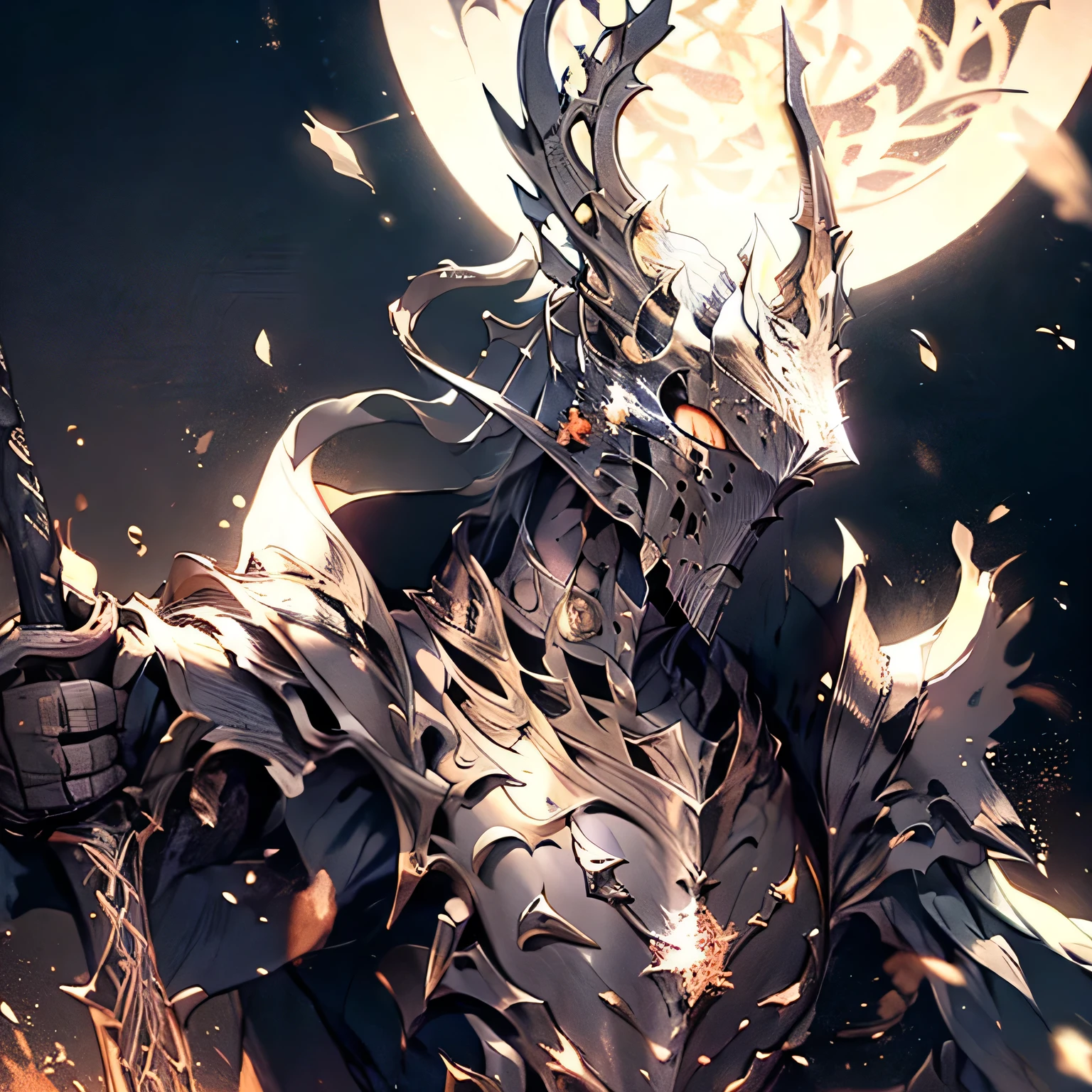 Elden ring cavalry knight, dark souls art style 
