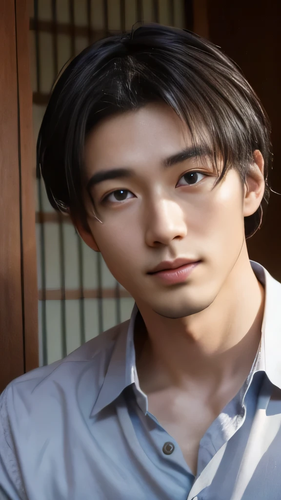 26 years old, Average looking Japanese man, look at viewer
