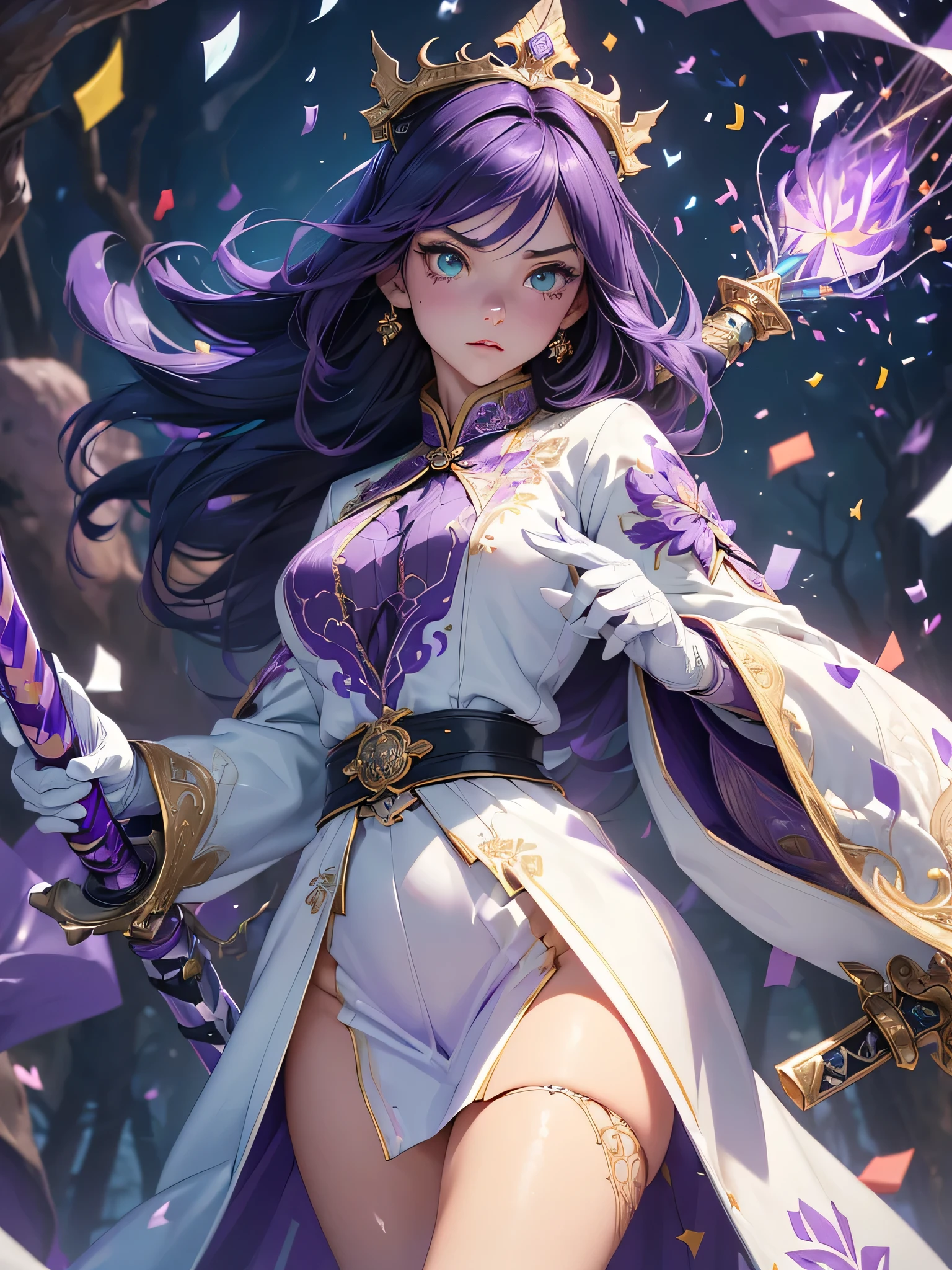 nsfw:1.1, high resolution:1.7, incredibly absurdres, kawaii:1, cute:1.5, hires.fix, incredibly fine illustration,8k,masterpiece:1.2,best quality, high quality, exquisite, beautiful, insanely detailed, intricate detailed, extremely detailed, Super Definition, ultra high res, Super Resolution, best aesthetic, ultra detailed:1.5, best quality, perfect face, detailed face, masterpiece:1.2, illustration:1.2, 8k cg wallpaper, stunning art,absurdres,octane render,ultra hires,
(((aqua fur coat and outfit,coat))), ((elegant dress)),(white gloves,white clothes,(((intricate outfit,intricate clothes,embroidered outfit,ornate outfit,embroidered clothes,ornate clothes))),(dynamic pose:1.0),embarrassed,(centered,scale to fit dimensions,Rule of thirds),((snowy pine forest)),winter,1girl, (kunoichi:1.2), black hair,(big green crystal eyes,enchanting bright eyes studded with gold and silver dust),(finely detailed beautiful eyes),shinylips,lean body,waist slender,leg slender,ninja,torn clothes,broken clothes,(((pussy))), kupaa,show off pussy,((spread pussy)),(embarrassed), (gauntlet:1.2), (greave:1.2), (gaiter:1.2), (purple flame:1.5), (purple fire:1.5), (holding purple flame sword:1.5), (holding white energy sword:1.3), (black flame katana:1.3), (swing a white flame sword:1.3),
battle,fight,(action pose),(vengeful spirit come's attack), (vs vengeful spirit),(purple confetti:1.5),(cave),tentacles,dungeon,(dutch angle)