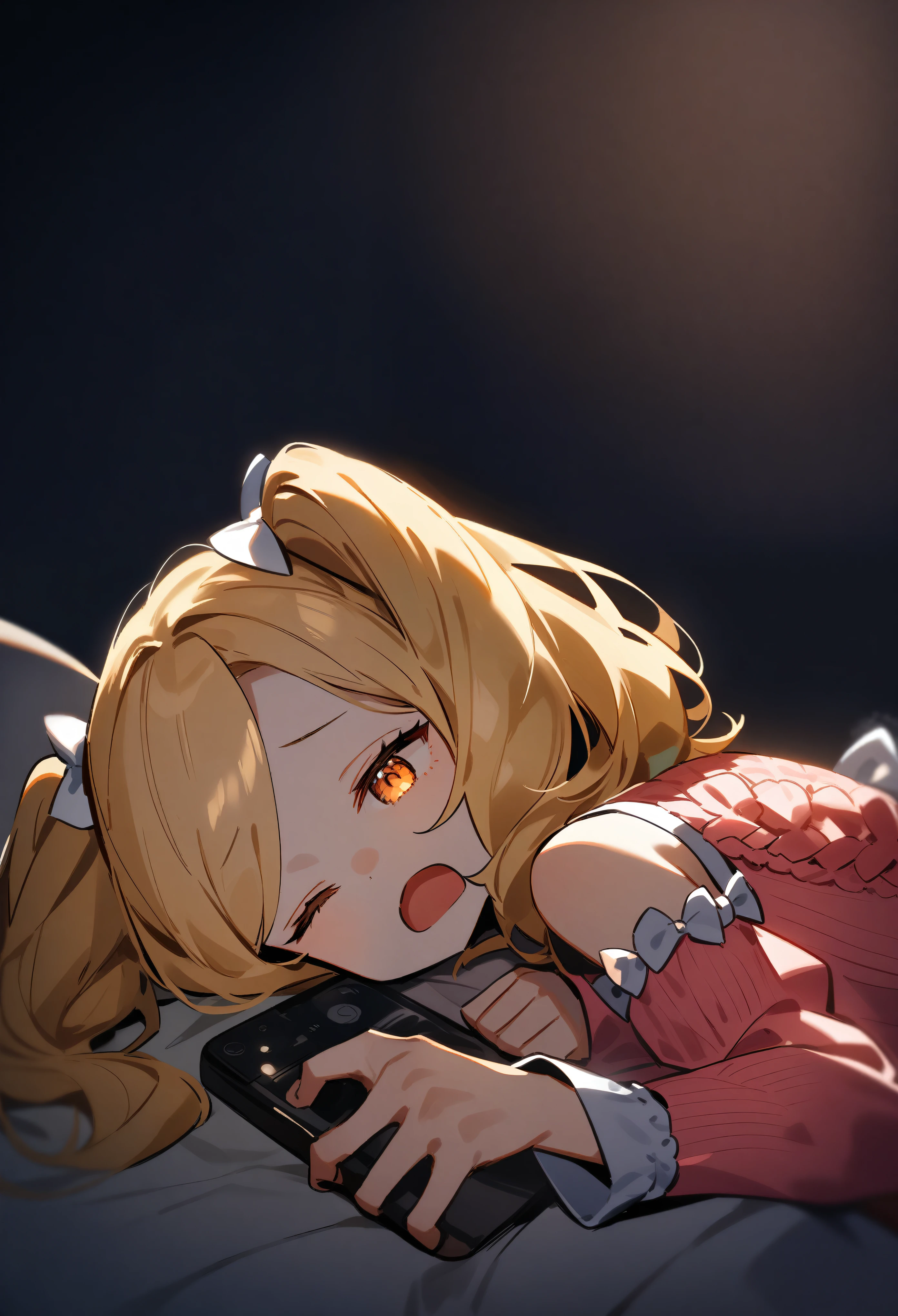 Anime girl sitting on the floor in room with bed, anime visual of a cute girl, Splash art anime Loli, seductive anime girls, small curvaceous loli, Cute anime girl, Blonde anime girl with long hair, An anime girl, loli in dress, Anime moe art style, small loli girl, anime best girl, up of young anime girl