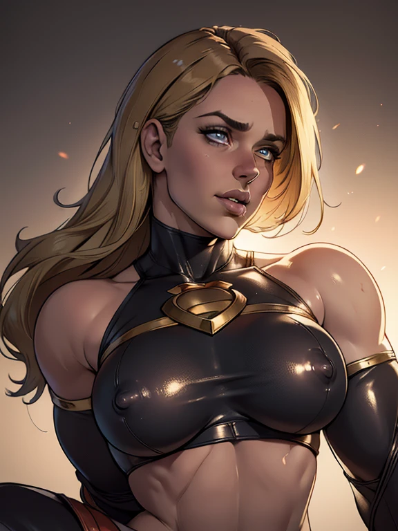 (best quality,4k,8k,highres,masterpiece:1.2),ultra-detailed,(realistic,photorealistic,photo-realistic:1.37),beautiful ((Power girl)),muscular,beautiful detailed eyes,beautiful detailed lips,longeyelashes,dark blond hair cascading down her shoulders,black leather pants,light beige sweater,full body,strong lighting,soft warm colors,blurred background,neutral expression, restrained in a sunlit city in ruins, (cameltoe), ((bound, restrained, kidnapped)), (((chained))), (((beaten by men))), (((hit in cheek:1.2))), (((violent hit action:1.2))), (((naked breasts)))