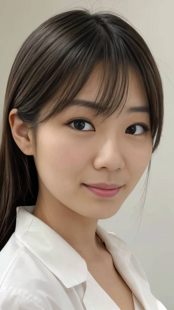 28 years old, Below average looking Japanese women, look at viewer, little smile:0.5