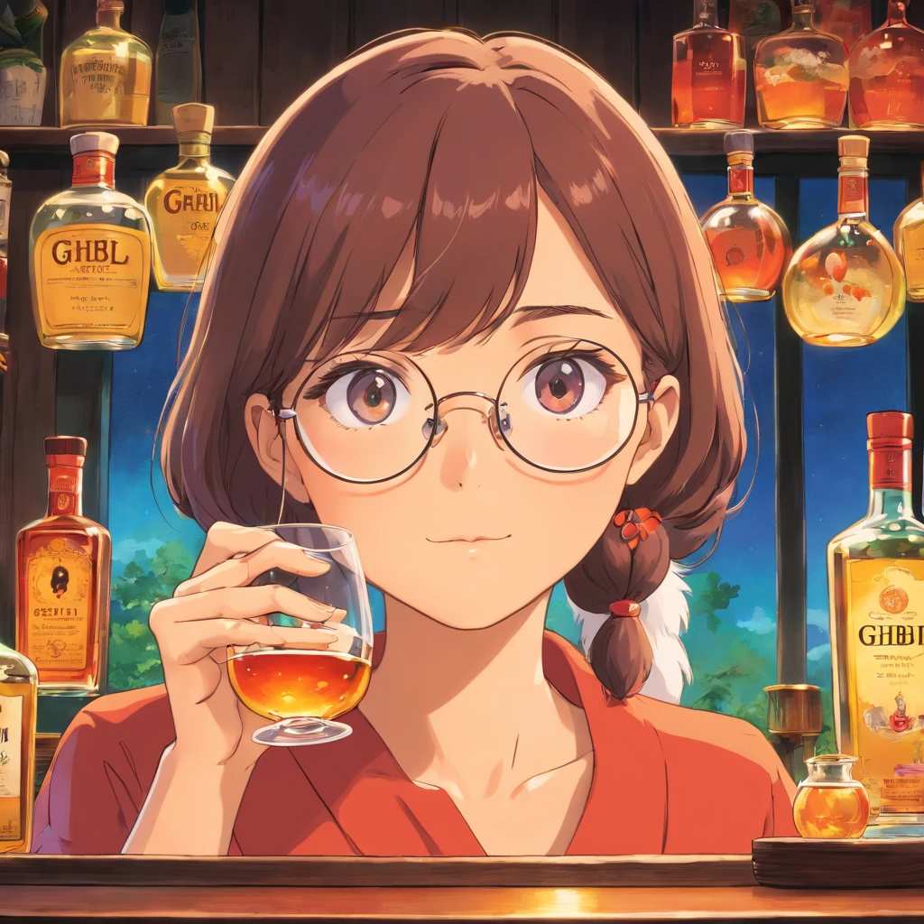 unique　woman　Glasses　liquor