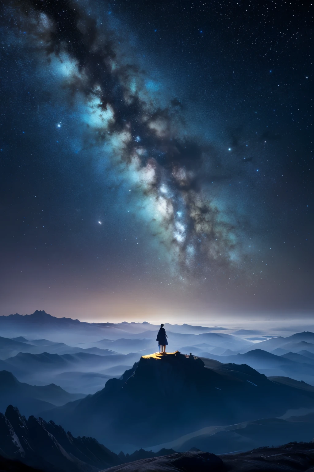 (best quality,4k,8k,highres,masterpiece:1.2),ultra-detailed,(realistic,photorealistic,photo-realistic:1.37),mountains,lake,starlit sky,peaceful infinite stars,atmospheric artwork,Ethereal realm,dreamlike matte painting,Ted Nasmith-inspired,magical highlights,official artwork,inspired by Jessica Rossier, Jessica Rossier Fantasy Art, concept art, music album cover, moonlight and starry environment, grand ambiance, vivid colors, dreamy painting,central white blank rectangle for text , pop art --ar 16:9 --v 6.0 --style raw,central white blank rectangle for text , Kawaii pop art --ar 16:9 --niji 6