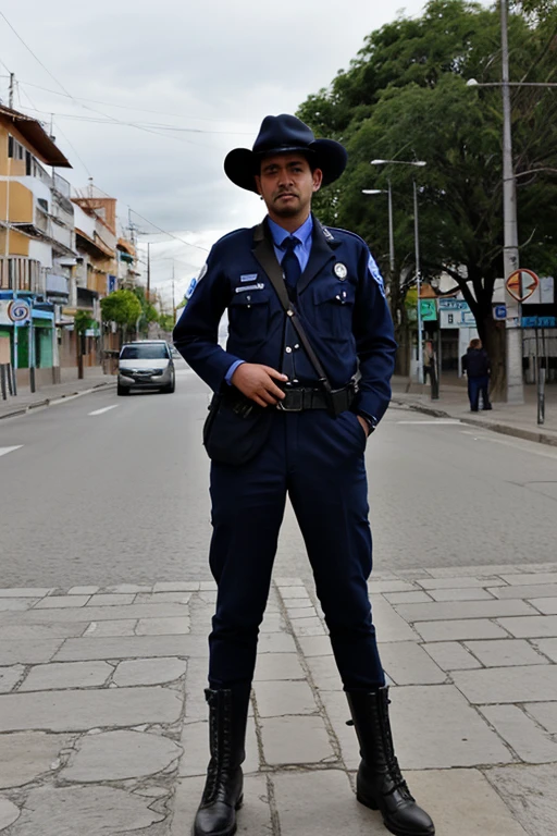 Guardia municipal police hombre posando