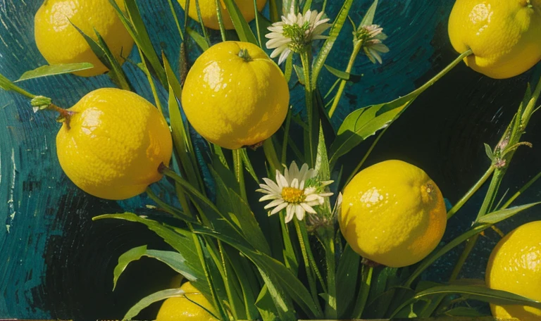 Propylene,van gogh,abstract,Flowers and lemons