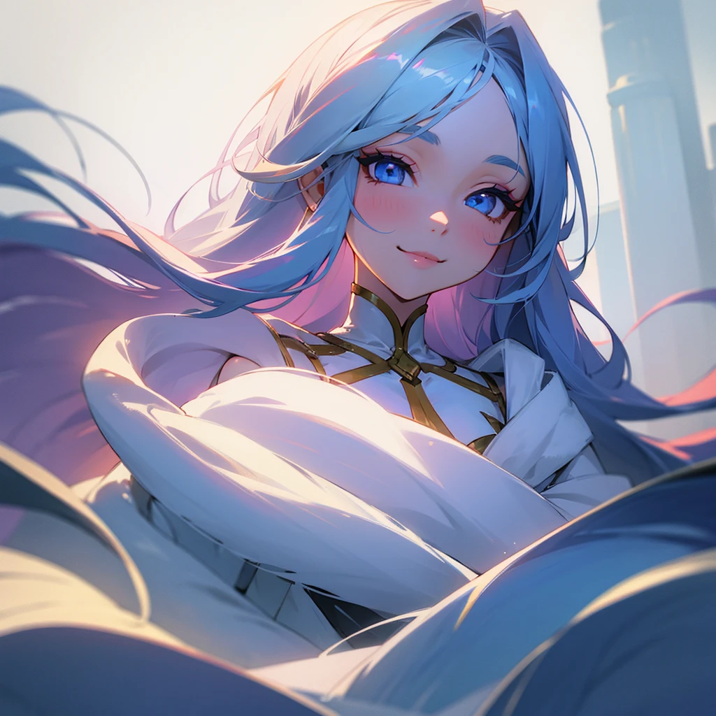 Winter, girl, long hair, fair skin, delicate facial features, recent photo, sweet smile, exquisite makeup ,anime