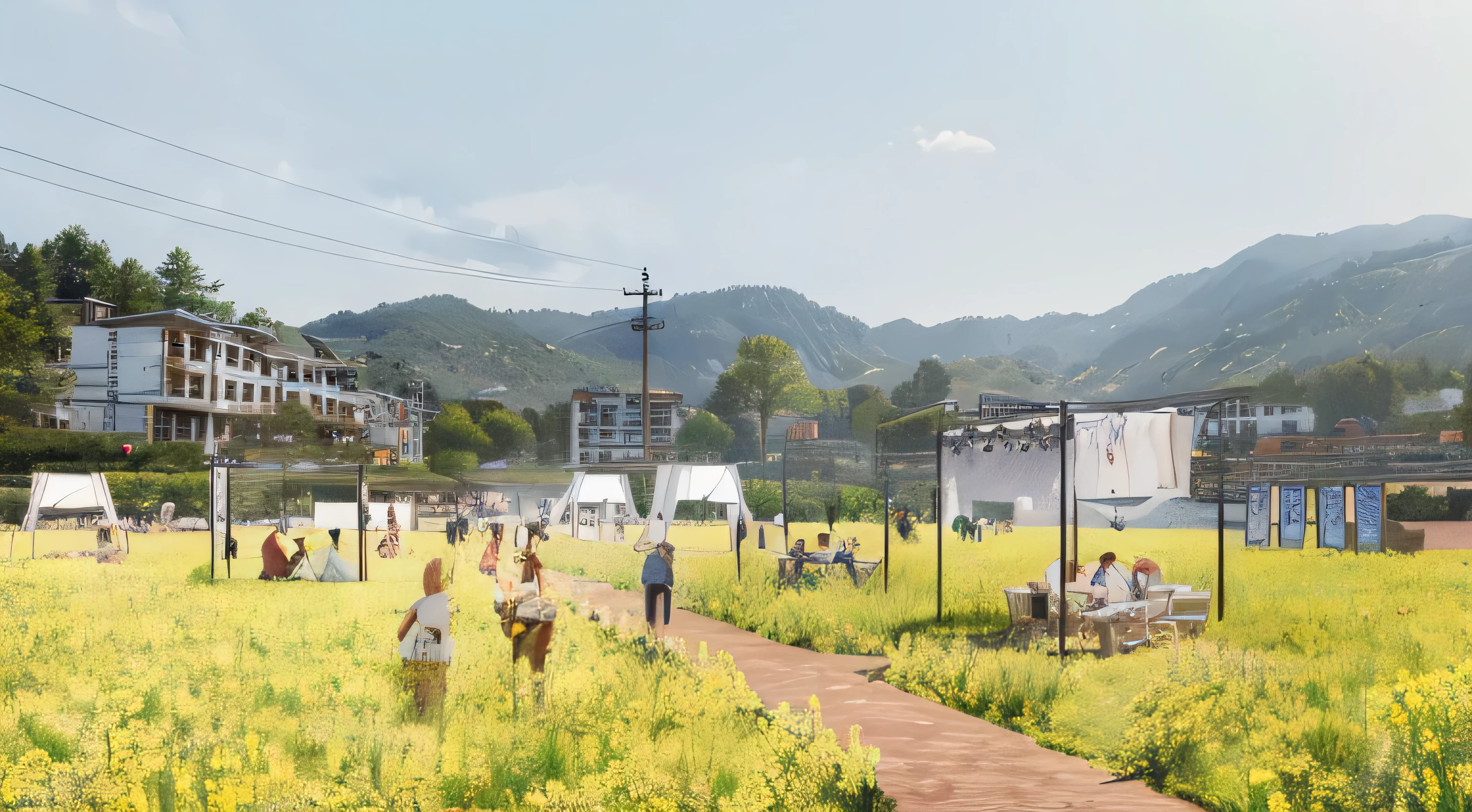 Hand-painted style design renderings