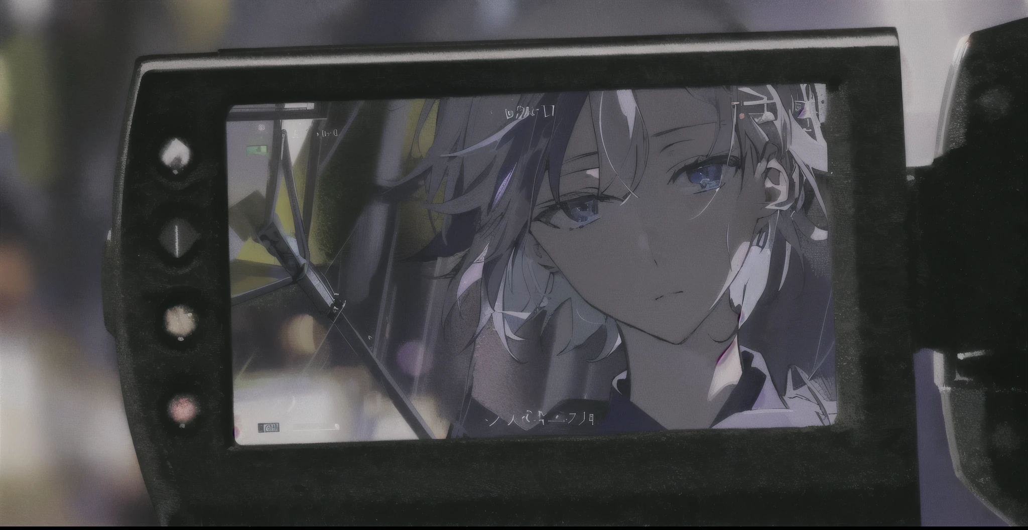 Close-up of camera,A picture of a person is displayed on the screen, best anime 4k konachan wallpaper, Animation keyframes, key point, still from tv anime, Anime style 4k, A fusion of anime style with Fujifilm, Animated movie screenshots, Close to the screen, Animation Key Visual Effects, Epic 8K HD Anime Shots, Anime still frame
